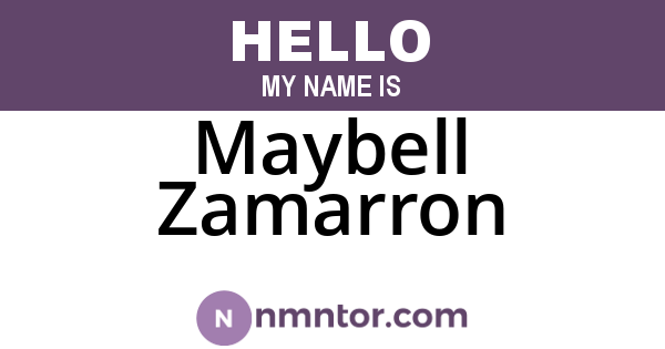 Maybell Zamarron