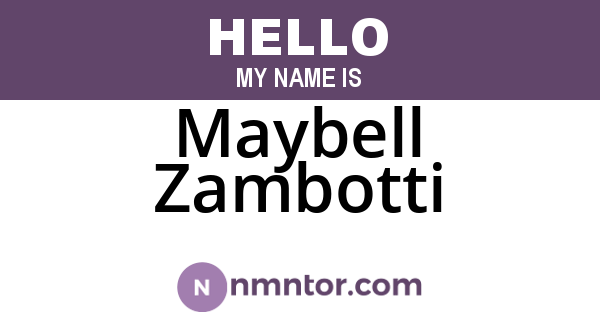 Maybell Zambotti