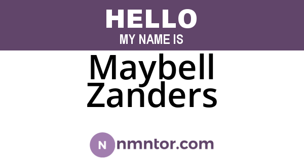 Maybell Zanders