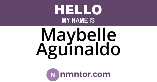 Maybelle Aguinaldo