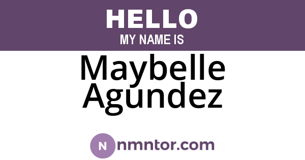 Maybelle Agundez