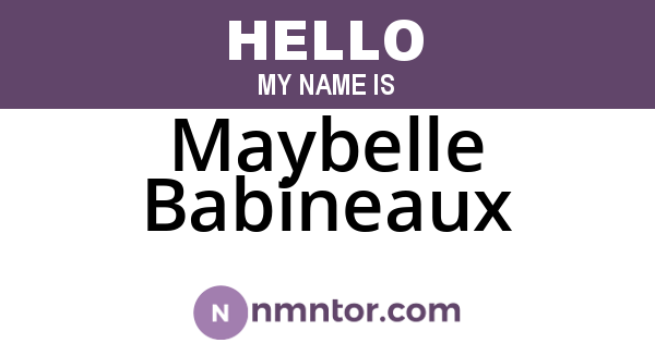 Maybelle Babineaux