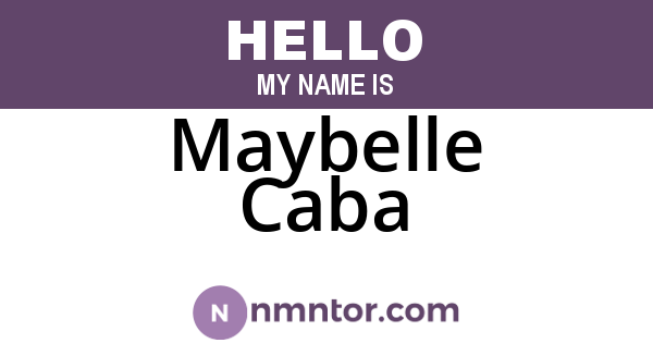 Maybelle Caba