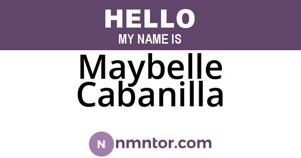 Maybelle Cabanilla