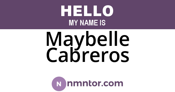 Maybelle Cabreros