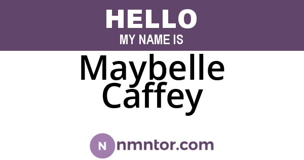 Maybelle Caffey