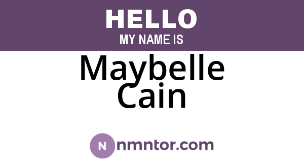 Maybelle Cain