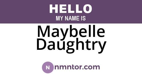 Maybelle Daughtry