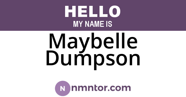 Maybelle Dumpson