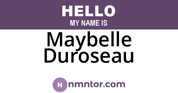 Maybelle Duroseau