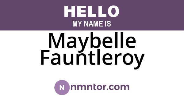 Maybelle Fauntleroy