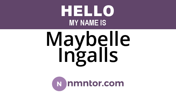 Maybelle Ingalls