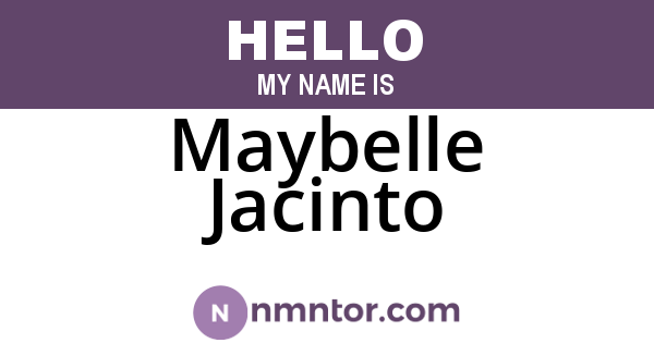 Maybelle Jacinto
