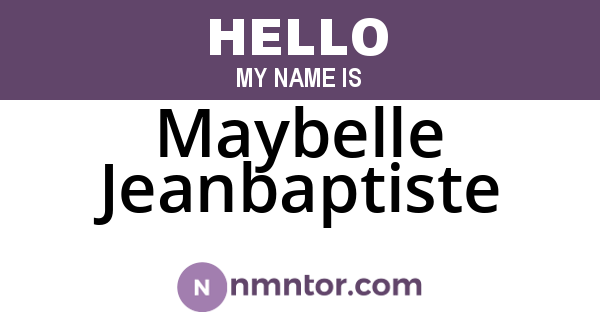 Maybelle Jeanbaptiste