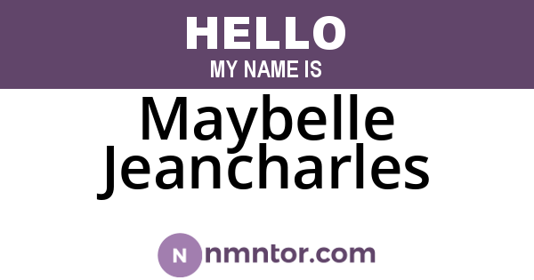Maybelle Jeancharles