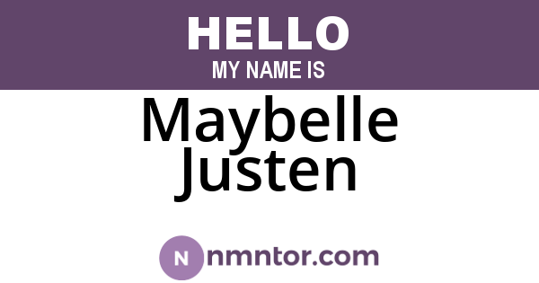 Maybelle Justen