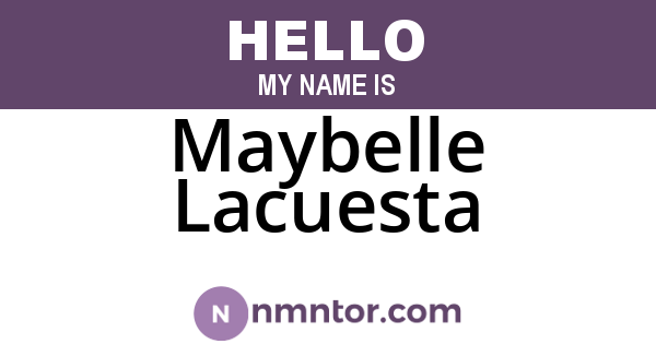 Maybelle Lacuesta