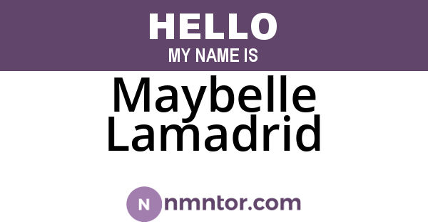 Maybelle Lamadrid
