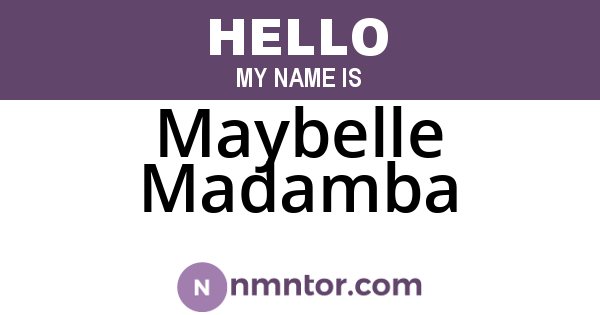 Maybelle Madamba