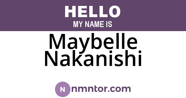 Maybelle Nakanishi