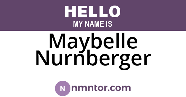 Maybelle Nurnberger