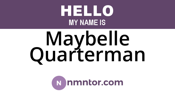 Maybelle Quarterman
