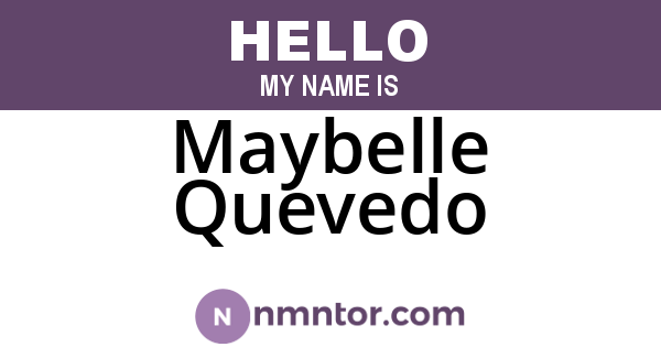 Maybelle Quevedo