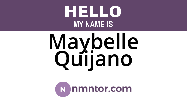 Maybelle Quijano