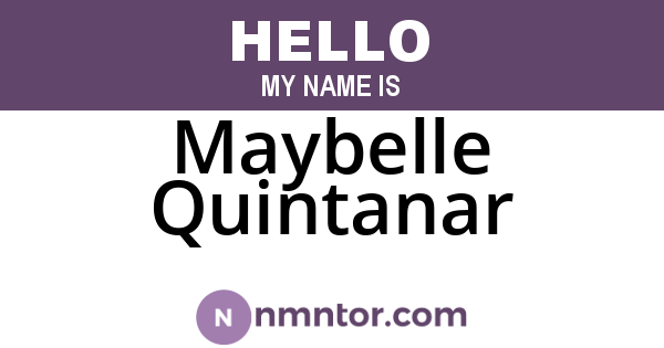 Maybelle Quintanar