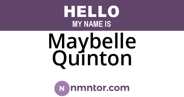 Maybelle Quinton