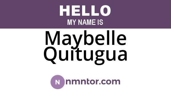 Maybelle Quitugua
