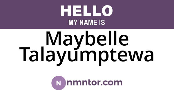Maybelle Talayumptewa