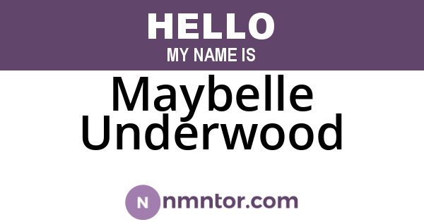 Maybelle Underwood
