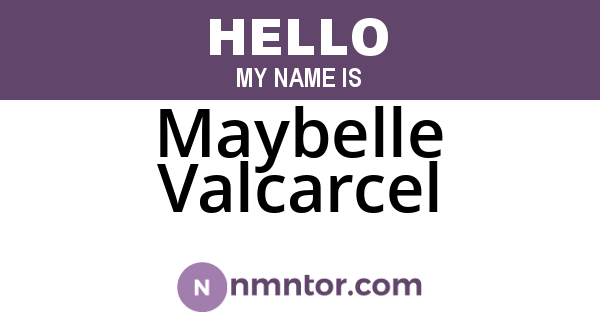 Maybelle Valcarcel