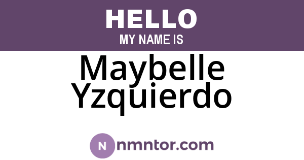 Maybelle Yzquierdo
