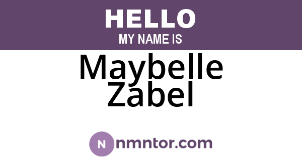 Maybelle Zabel