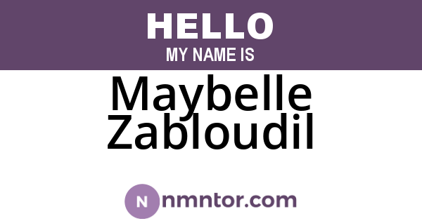 Maybelle Zabloudil