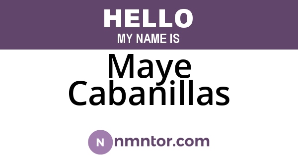 Maye Cabanillas
