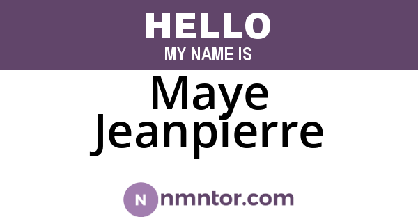 Maye Jeanpierre