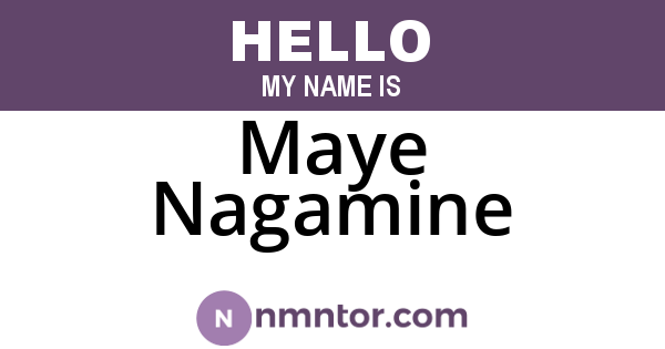 Maye Nagamine