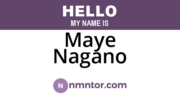 Maye Nagano