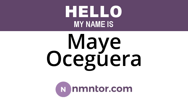 Maye Oceguera