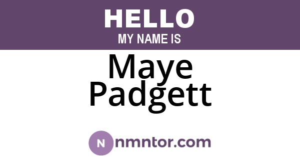 Maye Padgett