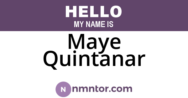 Maye Quintanar