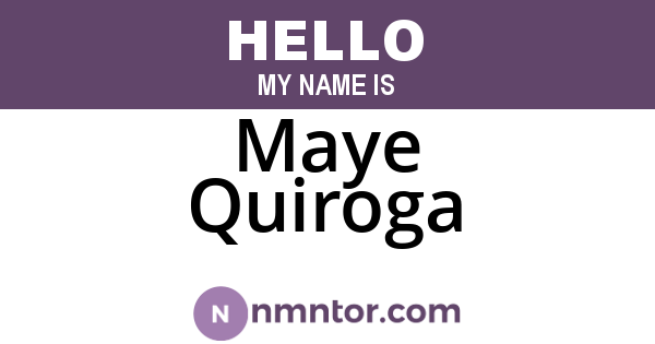Maye Quiroga