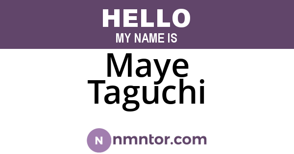 Maye Taguchi