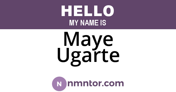 Maye Ugarte