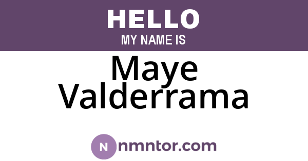 Maye Valderrama