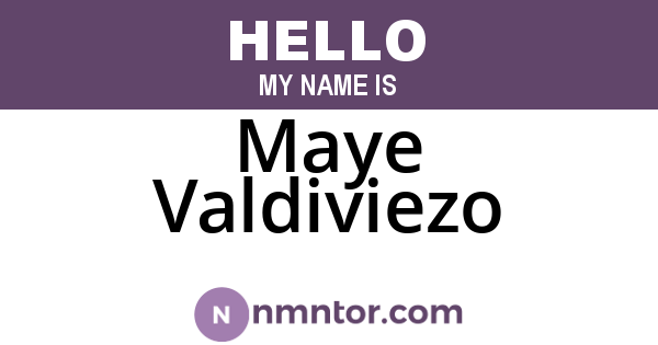 Maye Valdiviezo