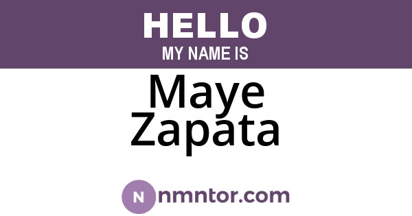 Maye Zapata